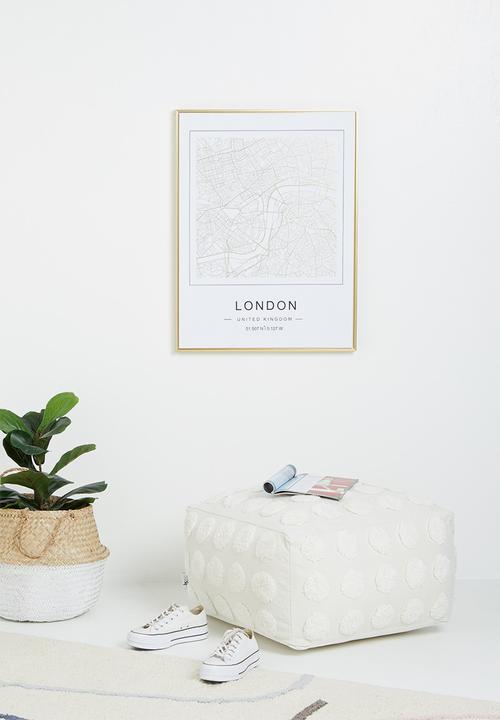 Sixth Floor - Tufted dotty ottoman - natural