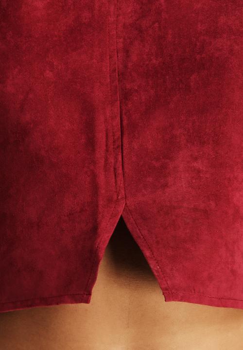 Neon Rose - Sangria Suede Crop
