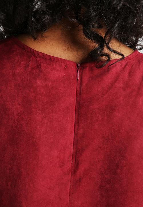 Neon Rose - Sangria Suede Crop