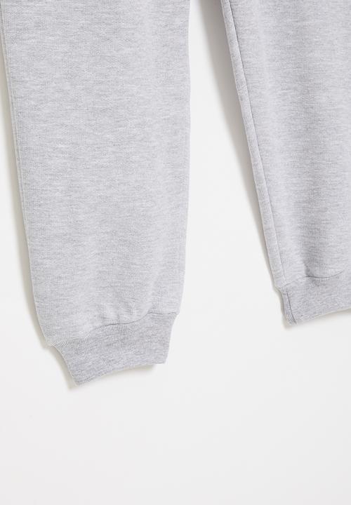 Superbalist - Boys smiley jogger - grey melange