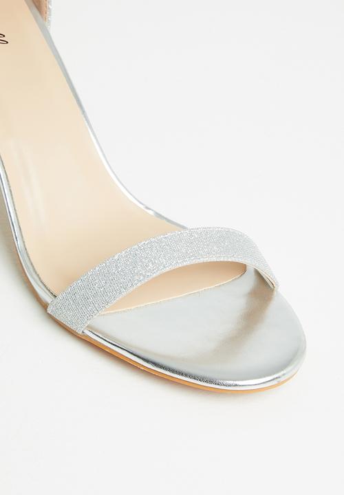 MILLA - Savannah open block heel - silver