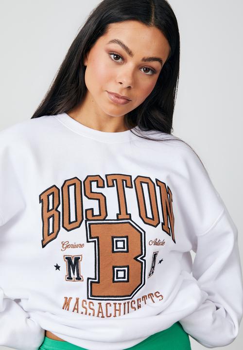 Factorie - Os graphic crew - white/boston ma