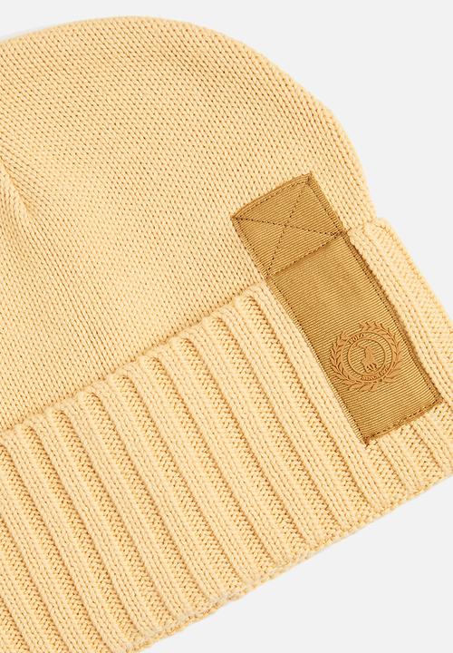 POLO - Crest cuffed beanie - stone