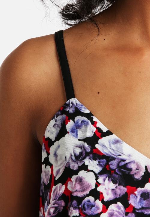 Neon Rose - Dipped Floral Multi Strap Cami