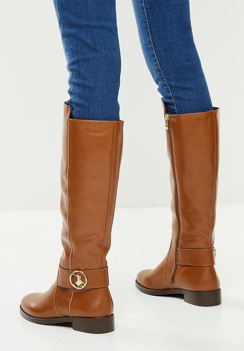 POLO - Riding leather long boot - tan
