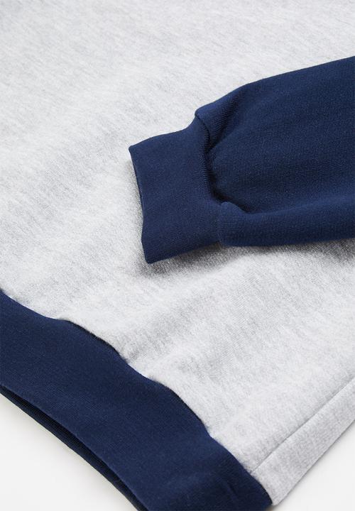 Pop Candy - Boys colour block set - grey & navy