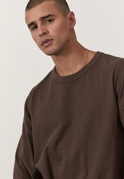 Factorie - Oversized long sleeve tshirt - bracken brown