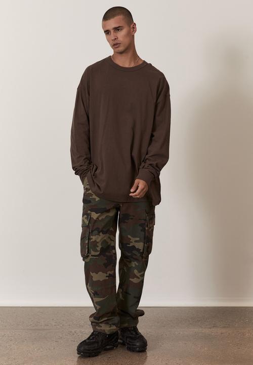 Factorie - Oversized long sleeve tshirt - bracken brown