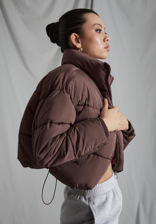 Factorie - Cropped puffer jacket - burnt iron
