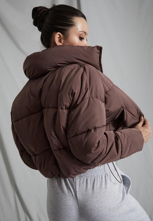 Factorie - Cropped puffer jacket - burnt iron
