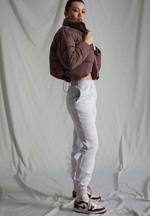 Factorie - Cropped puffer jacket - burnt iron