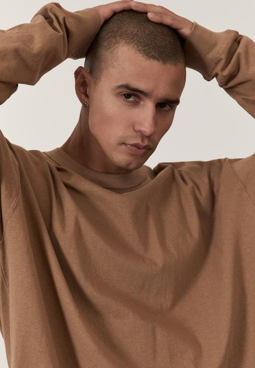 Factorie - Oversized long sleeve tshirt - dusty brown