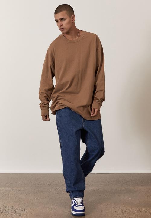 Factorie - Oversized long sleeve tshirt - dusty brown