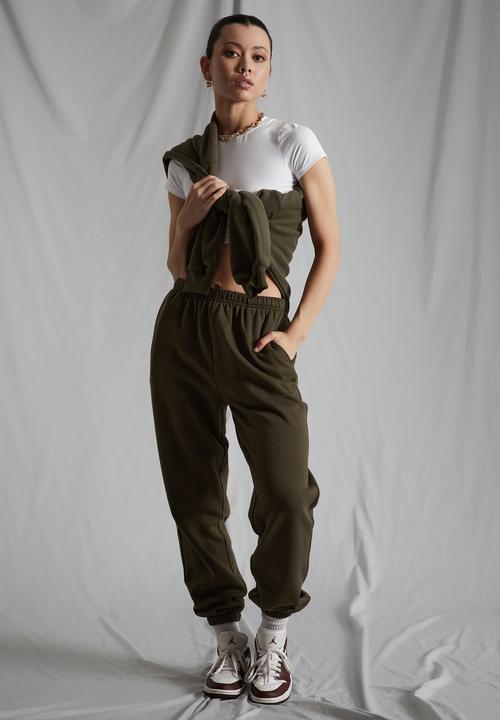 Factorie - Super slouchy trackpant - olive night