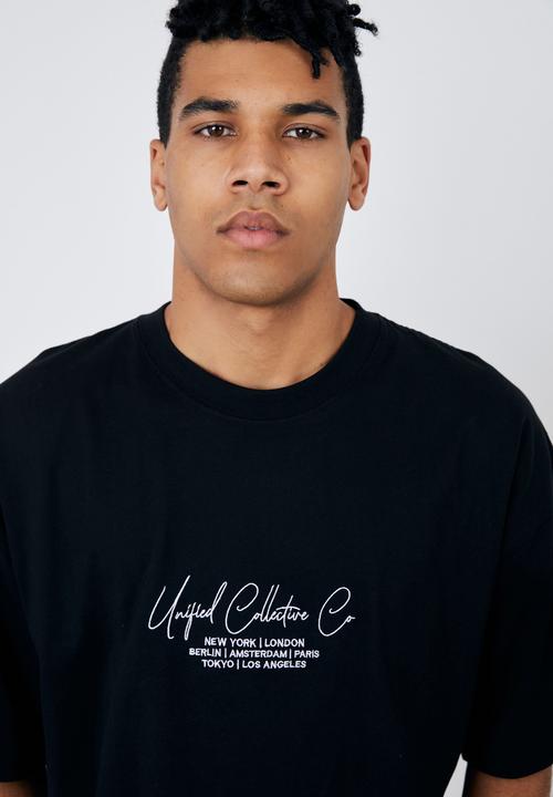 Factorie - Premium oversized graphic t shirt - black