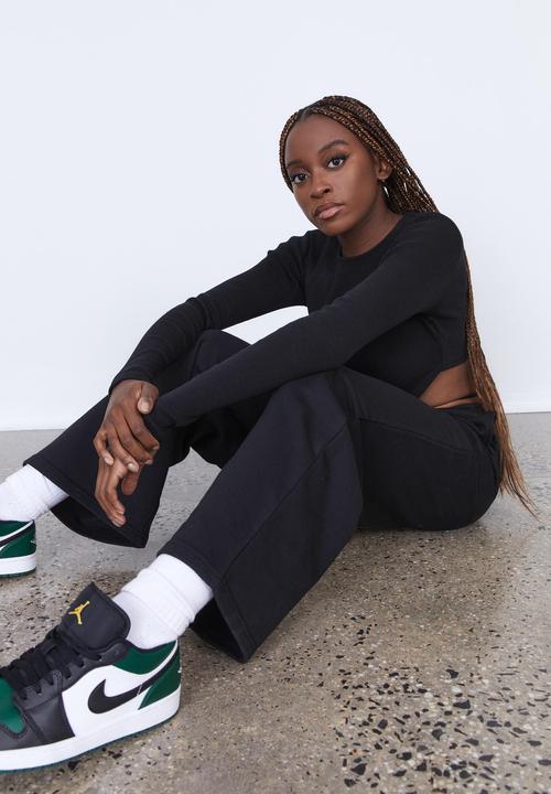 Factorie - Wide leg trackpant - black