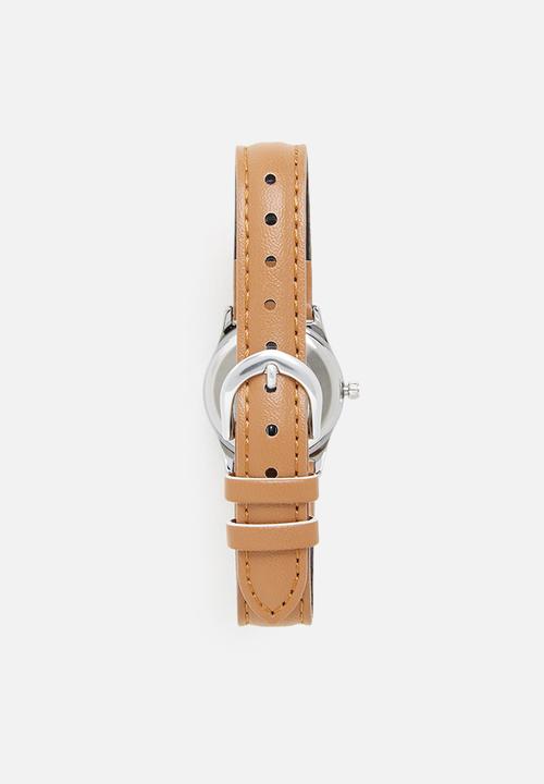 Casio - Analog watch - tan & white