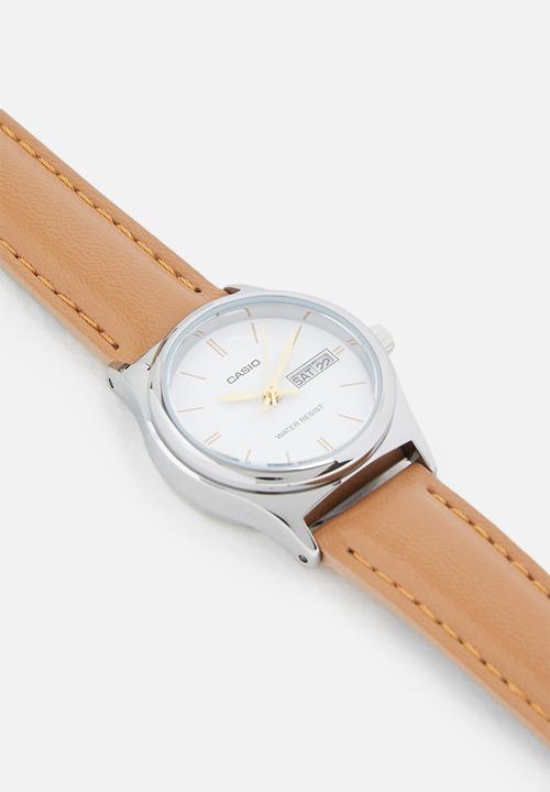 Casio - Analog watch - tan & white