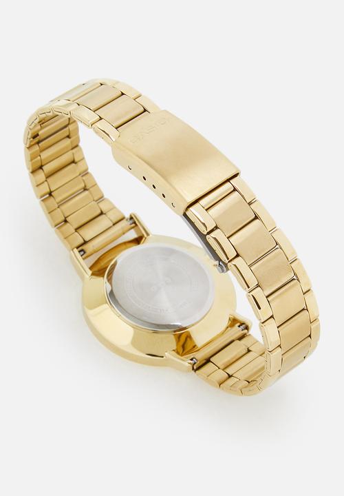 Casio - Analog round ion plated - gold