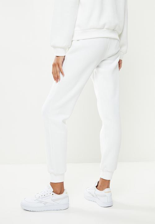 SISSY BOY - Sweatpants with drawstring waist and bling logo - white