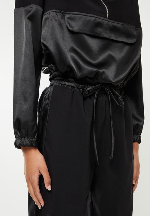 SISSY BOY - Branded jacket with hoodie - black