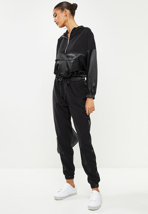 SISSY BOY - Branded jacket with hoodie - black