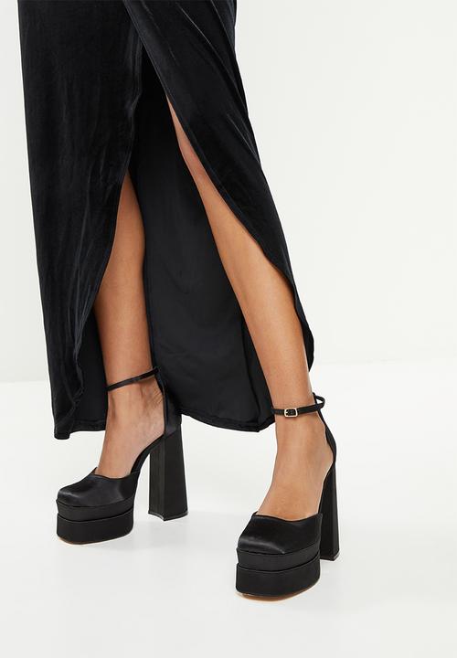 SISSY BOY - Wrap velvet maxi - jet black