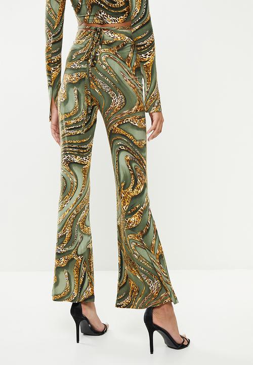 SISSY BOY - Mid rise pant with topstitching detail - fatique
