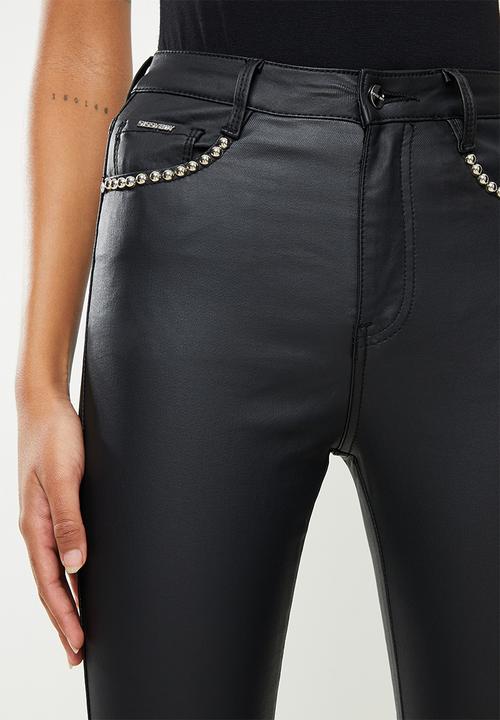 SISSY BOY - Ryder skinny with stud detail & side zip - black
