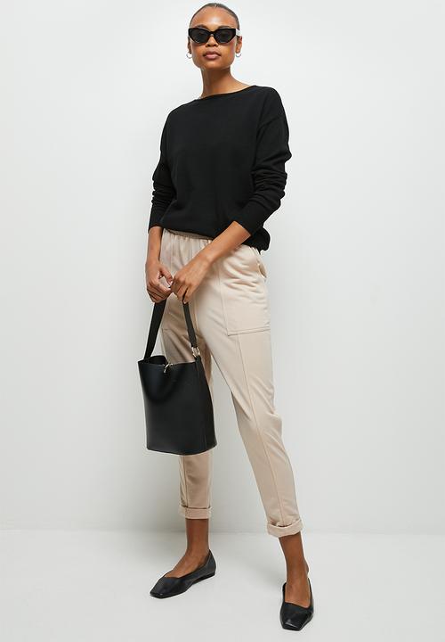 edit - Longline vback jumper - black