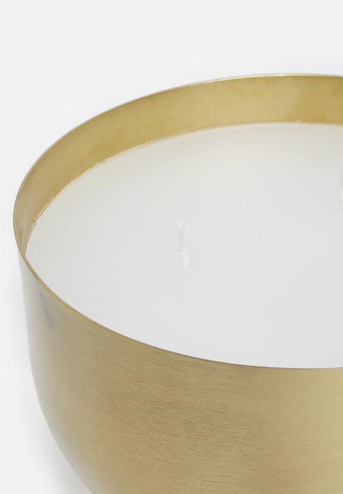 Sixth Floor - Bowl candle 3 wicks - gold
