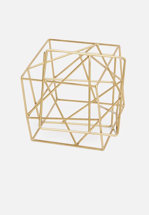 Sixth Floor - Tangle iron sculpture - gold