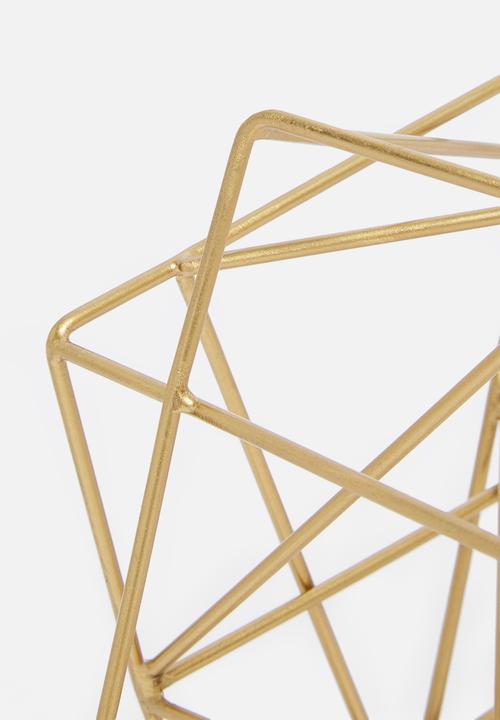 Sixth Floor - Tangle iron sculpture - gold