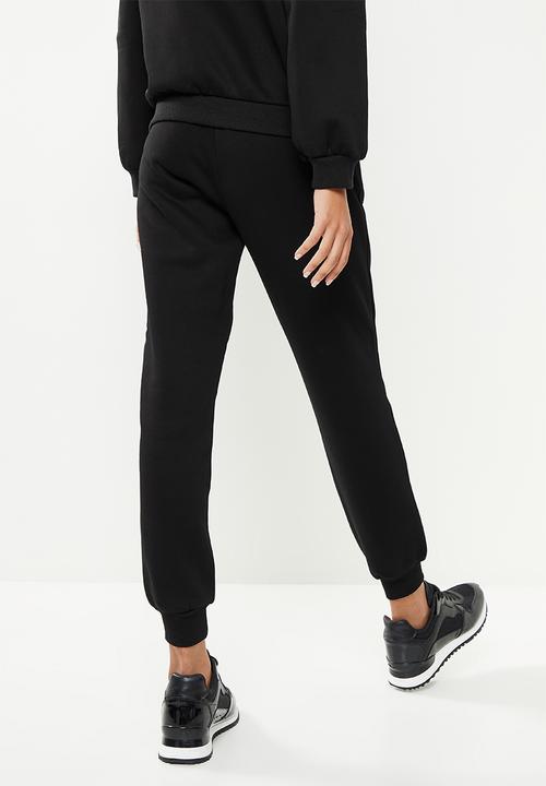 SISSY BOY - Sweatpants with drawstring waist and bling logo - black