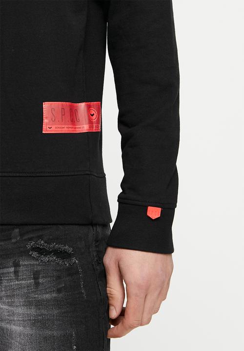S.P.C.C - Byrne regular fit crew neck fashion crew sweat - black