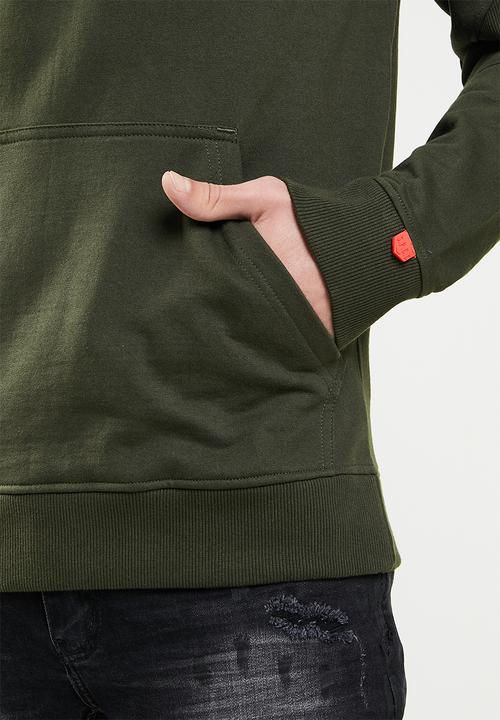 S.P.C.C - Myers regular fit pullover hoodie - dark moss