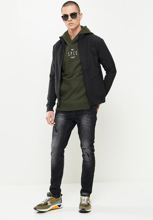 S.P.C.C - Myers regular fit pullover hoodie - dark moss
