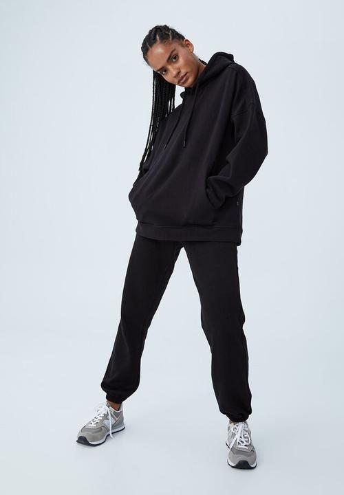 Cotton On - Plush oversized hoodie - black