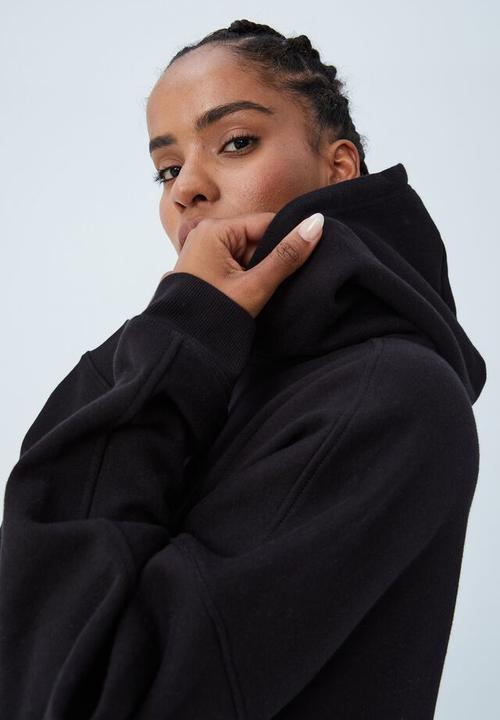 Cotton On - Plush oversized hoodie - black