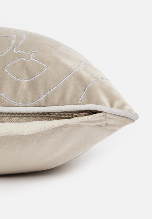 Sixth Floor - Line face cushion cover - neutral