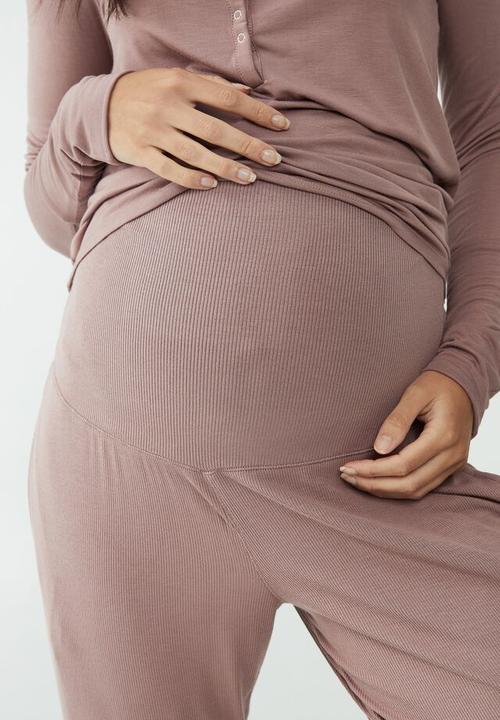 Cotton On - Sleep recovery maternity pant - woodrose 