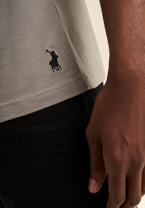 POLO - Soft Flock Logo short sleeve Tee - Charcoal