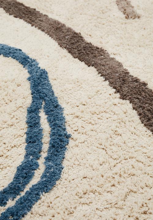 Sixth Floor - Stroke round tufted rug - multi