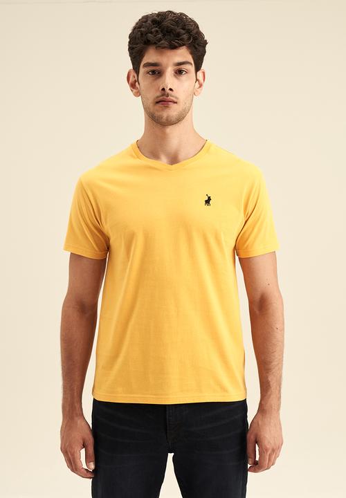 POLO - V-Neck  short sleeve Tee - Yellow