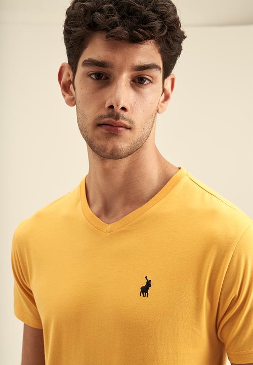 POLO - V-Neck  short sleeve Tee - Yellow