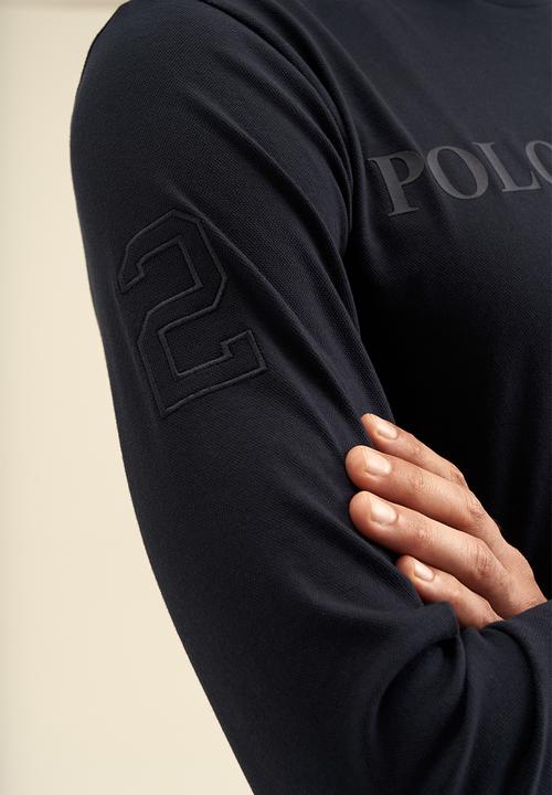 POLO - Equestrian Crest Long Sleeve Tee - Navy