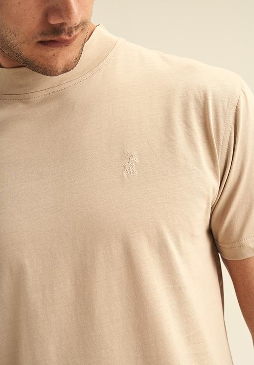 POLO - High Collar short sleeve Tee - Stone