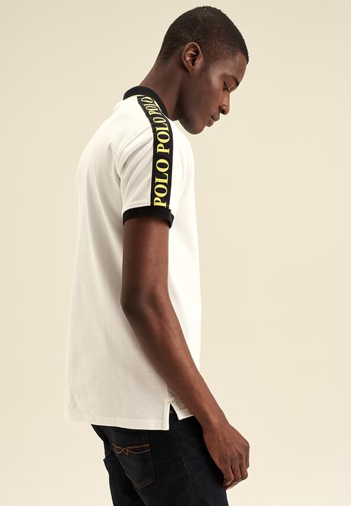 POLO - Taped Big Pony SS Golfer - White & Black