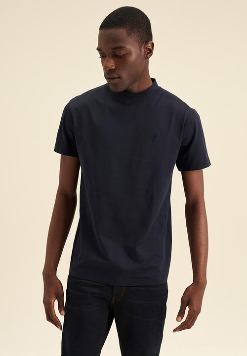 POLO - High Collar short sleeve Tee - Navy