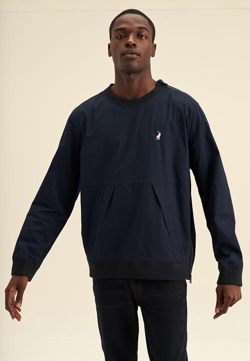 POLO - PJC Woven Sweatshirt - Navy Blue